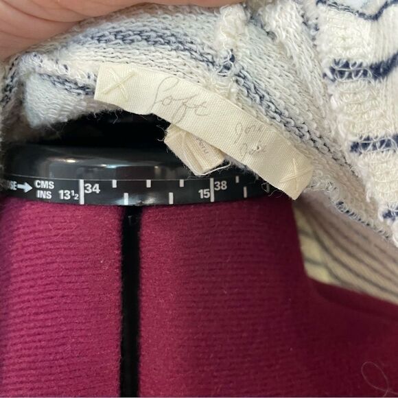 Joie Women's Super Soft Cotton Relaxed Fit Long Sleeve Striped Hoodie M - Picture 5 of 10